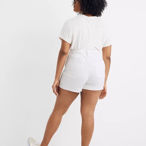 Madewell High-Rise Denim Shorts in Tile White Size 32 - Picture 8 of 9